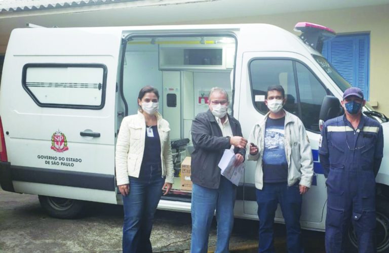 O HRLB/CONSAÚDE recebeu da Secretaria de Estado da Saúde (SES-SP) uma nova ambulância equipada com respirador e cilindro de oxigênio.