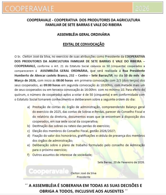 COOPERAVALE - FOTO EDITAL 20-02